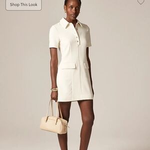 J Crew Tall Parc dress in four-season stretch CN571  Ivory  NWT